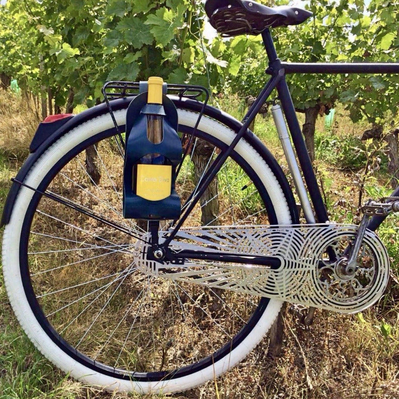 La bouclée, porte bouteille de vin pour vélo : - Monsieur pignon